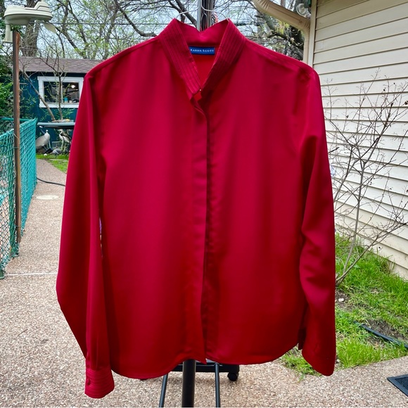 Red Karen Scott blouse - Picture 1 of 4